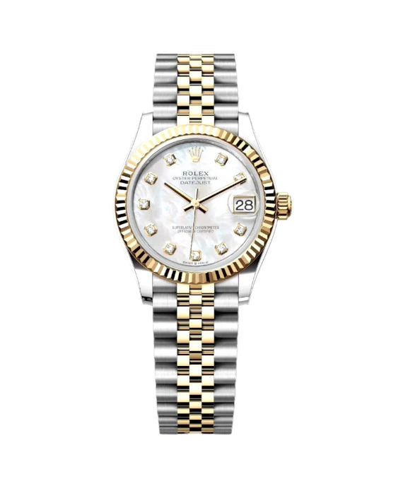 Rolex 2023 Mother of Pearl Diamond Datejust 278273 18k Yellow Gold/Stainless Steel Automatic Womens Watch 31mm