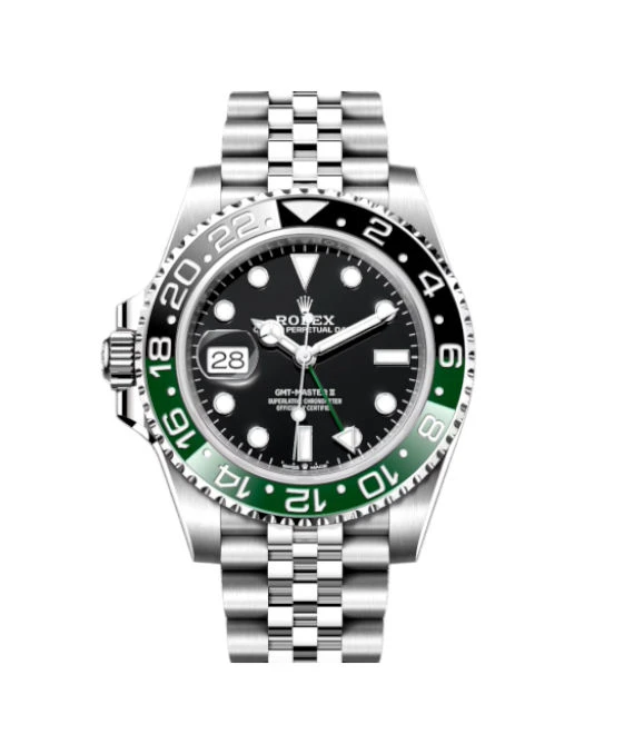 Rolex 2024 Black GMT-Master II 126720 VTNR Sprite Stainless Steel Jubilee Bracelet Mens Wristwatch 40 mm
