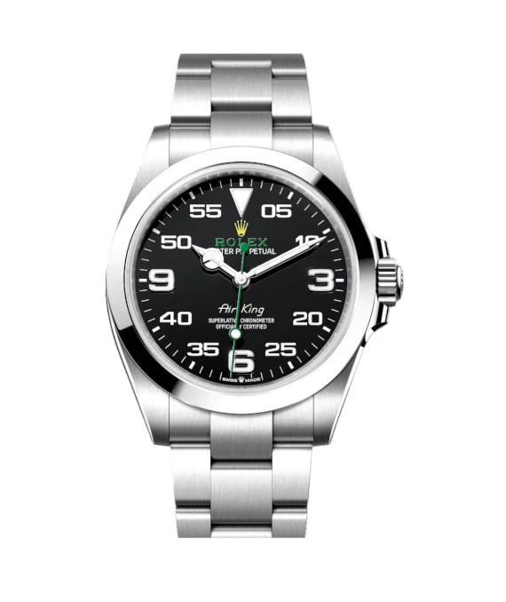 Rolex 2024 Black Air-King 126900 Stainless Steel Automatic Mens Wristwatch 40 mm