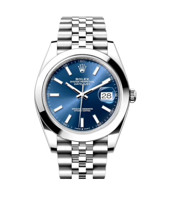 Rolex 2024 Blue Datejust 126300 Stainless Steel Jubilee Bracelet Automatic Mens Wristwatch 41 mm