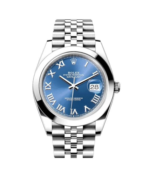 Rolex 2024 Blue Roman Datejust 126300 Azzuro Stainless Steel Jubilee Bracelet Automatic Mens Wristwatch 41 mm