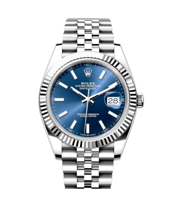 Rolex 2024 Blue Datejust 126334 18k White Gold  Stainless Steel Jubilee Bracelet Mens Wristwatch 41 mm