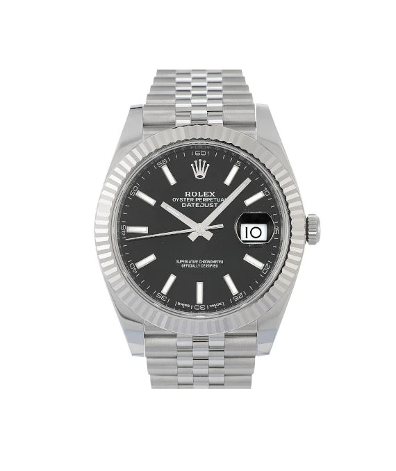 Rolex 2024 Black Datejust 126334 18k White Gold  Stainless Steel Jubilee Bracelet Mens Wristwatch 41 mm