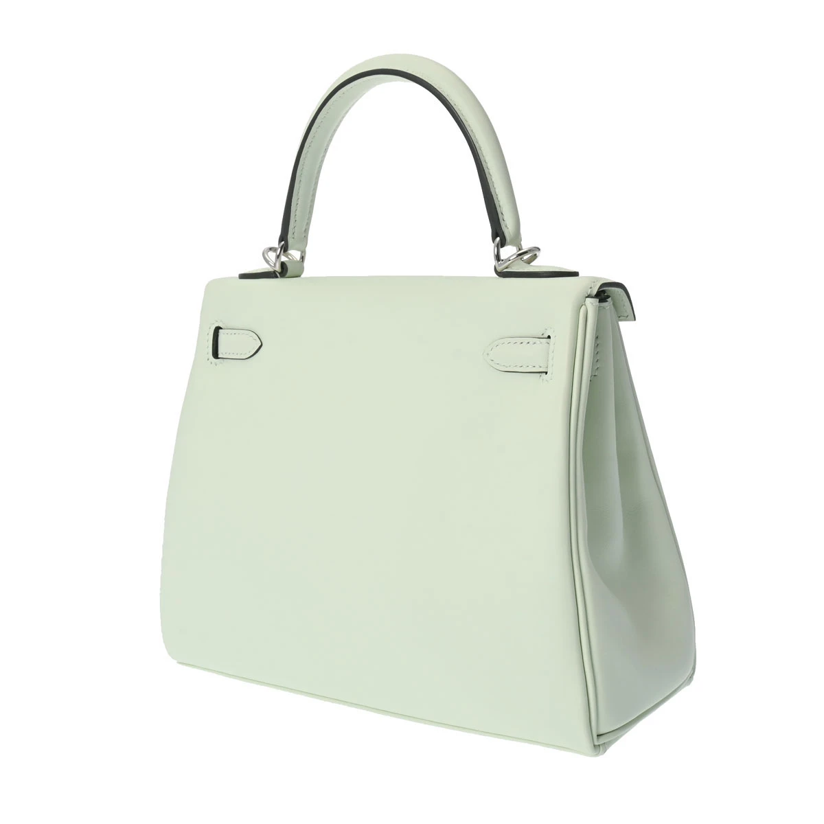Hermes 2022 (Stamp U) Size 25 Swift leather Kelly Veil Fizz in Color with Palladium Hardware