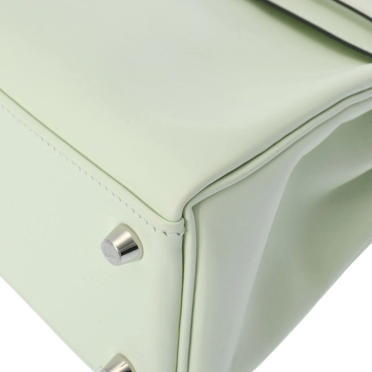 Hermes 2022 (Stamp U) Size 25 Swift leather Kelly Veil Fizz in Color with Palladium Hardware