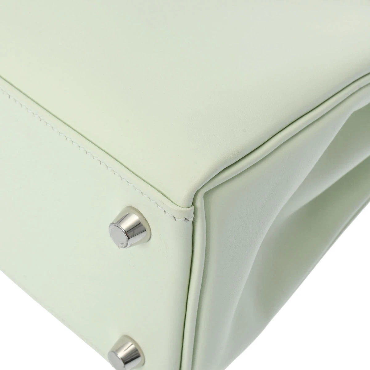 Hermes 2022 (Stamp U) Size 25 Swift leather Kelly Veil Fizz in Color with Palladium Hardware