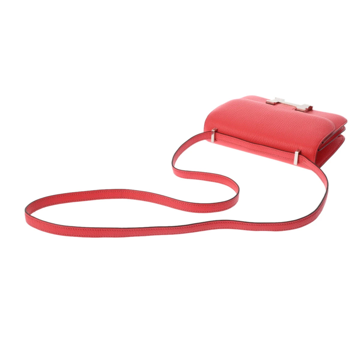 Hermes 2021 (Stamp Z) Size 18 Chevre leather Constance 3 Mini Rose Texas in Color with Palladium Hardware