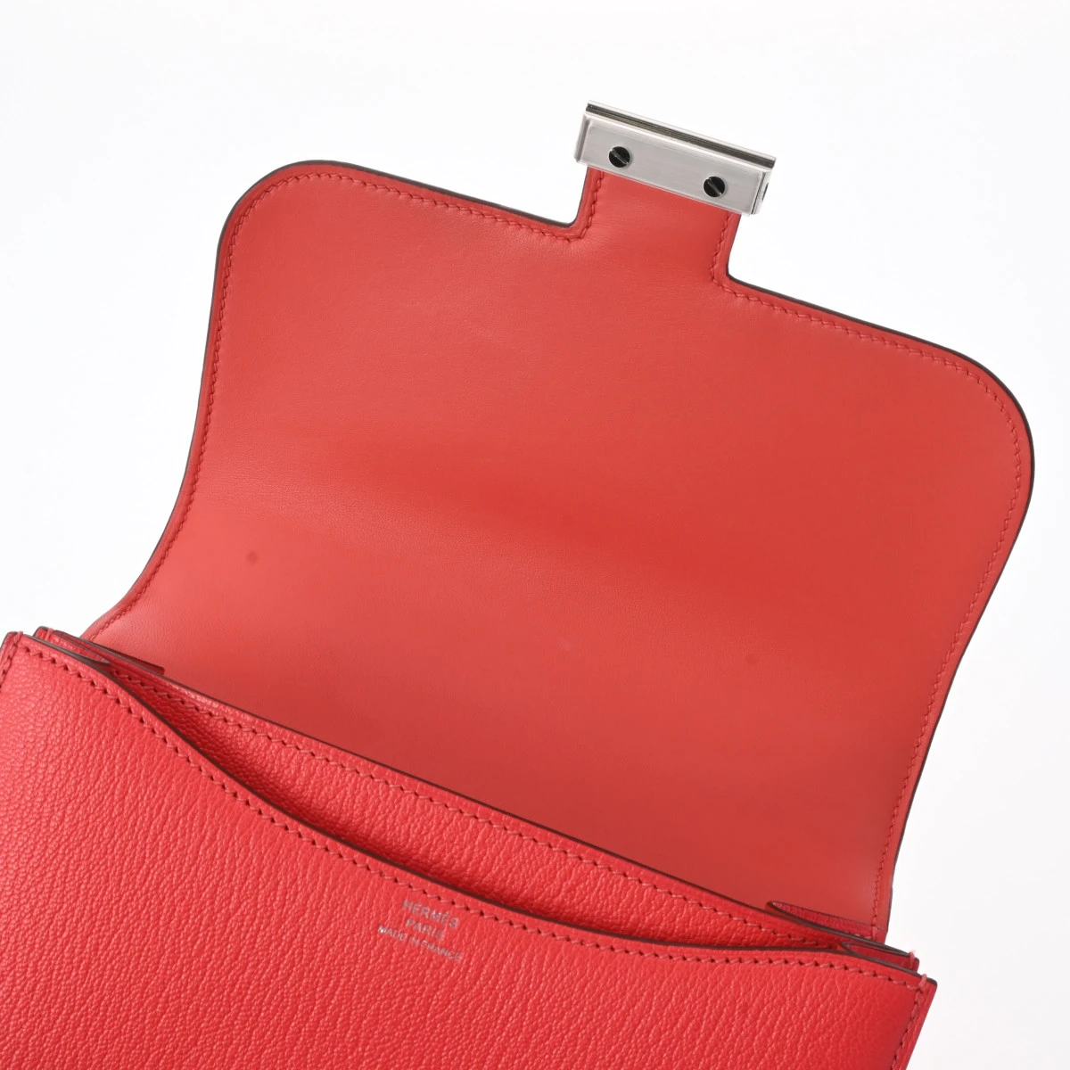 Hermes 2021 (Stamp Z) Size 18 Chevre leather Constance 3 Mini Rose Texas in Color with Palladium Hardware