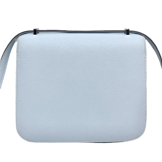 Hermes 2021 (Stamp Z) Size 18 Epsom Leather Constance 3 Mini Bleu Brume in Color with Palladium Hardware