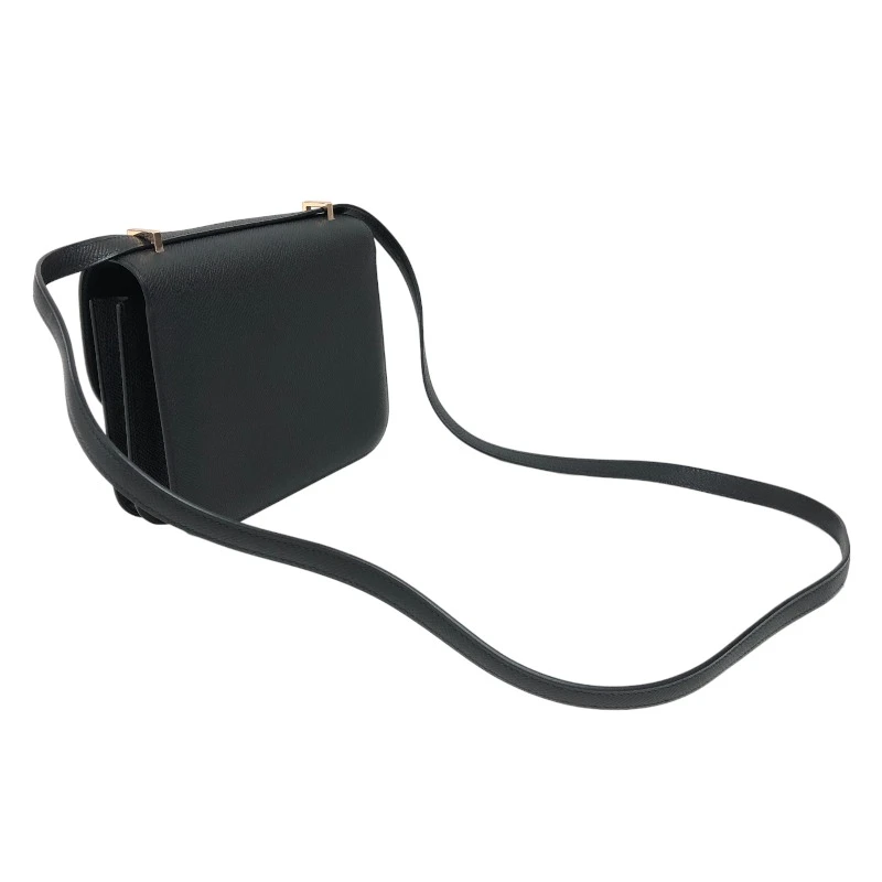 Hermes (Stamp B) Size 18 Epsom Leather Constance 3 Mini Black in Color with Rose Gold Hardware