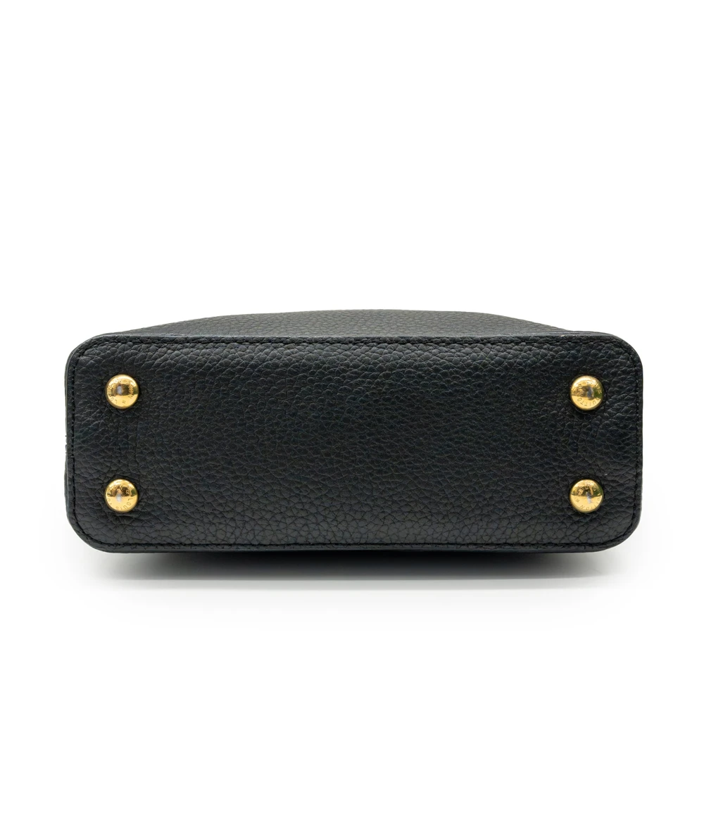 Louis Vuitton Capucines Mini Bag in Black Taurillon leather and Python Detailing