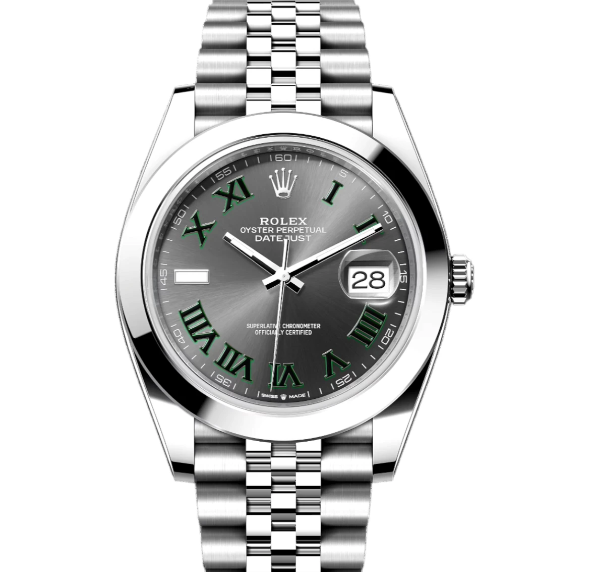 Rolex 2024 Slate Datejust 126300 Stainless Steel Jubilee Bracelet Automatic Mens Wristwatch 41 mm