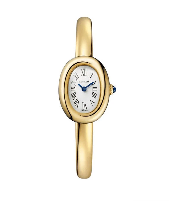 Cartier 2024 Silver Baignoire WGBA0021 18k Yellow Gold Quartz Womens Wristwatch 16 mm