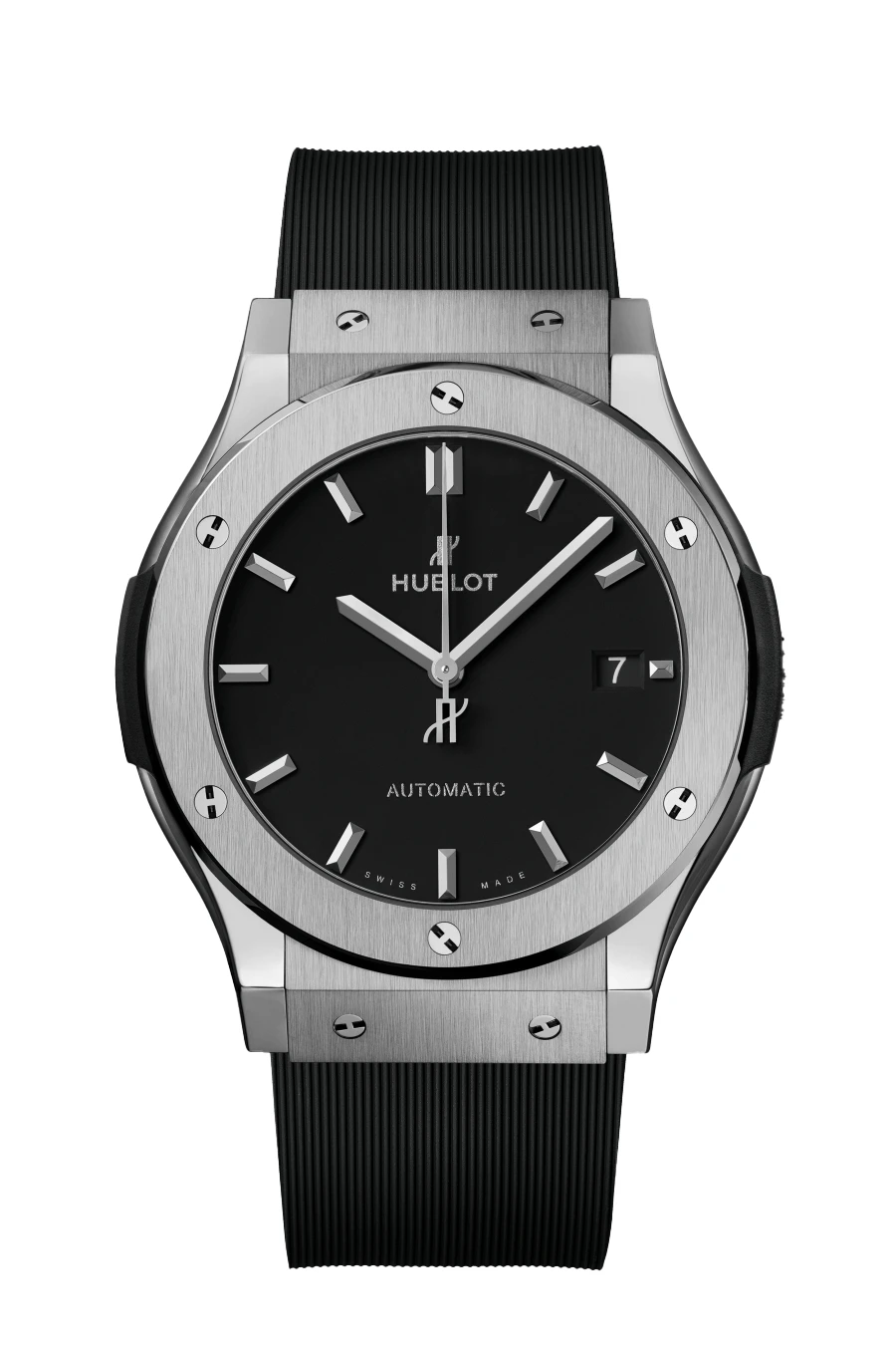 Hublot 2024 Black Classic Fusion 511.NX. 1171.RX Titanium  Rubber Automatic Mens Wristwatch 45 mm
