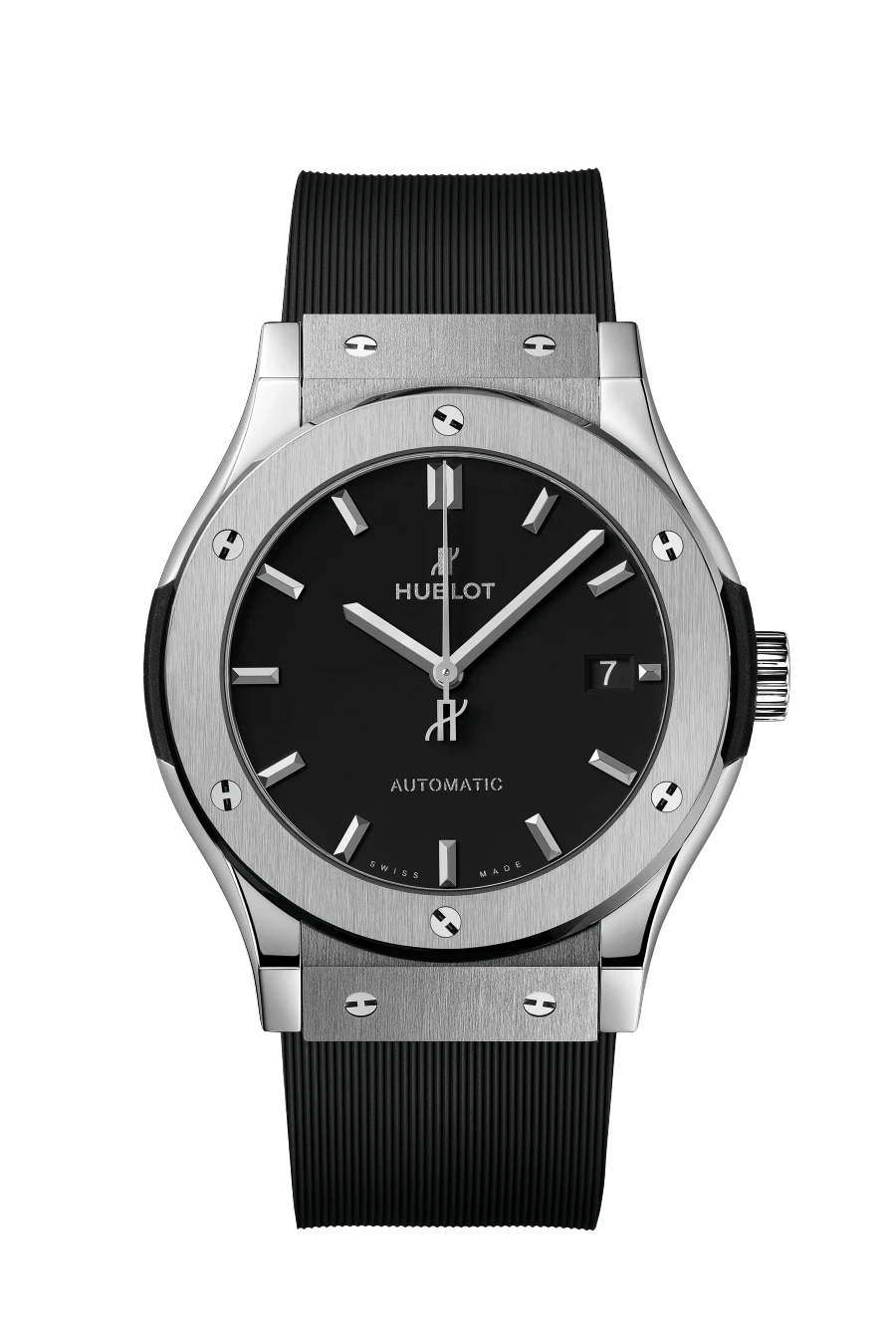 Hublot 2024 Black Classic Fusion 542.NX. 1171.RX Titanium  Rubber Automatic Mens Wristwatch 42 mm