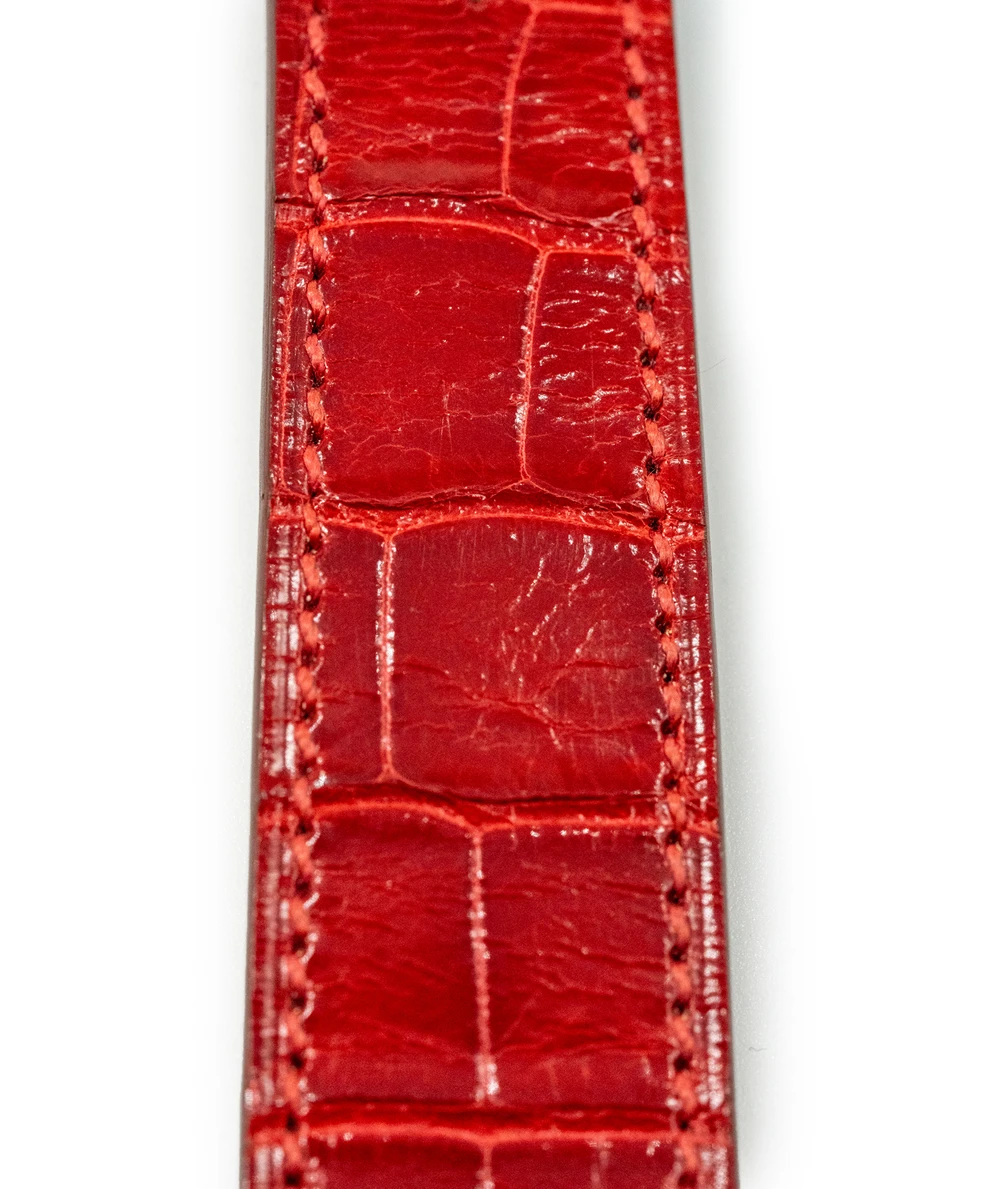 Hermes 30mm Mother of pearl Stainless Steel Diamond Alligator Heure H Medium Womens Watch