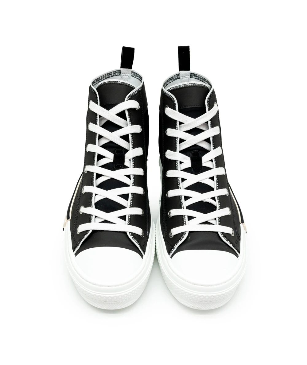 Dior Size 44 Black Nylon and Leather B23 High Top Sneakers