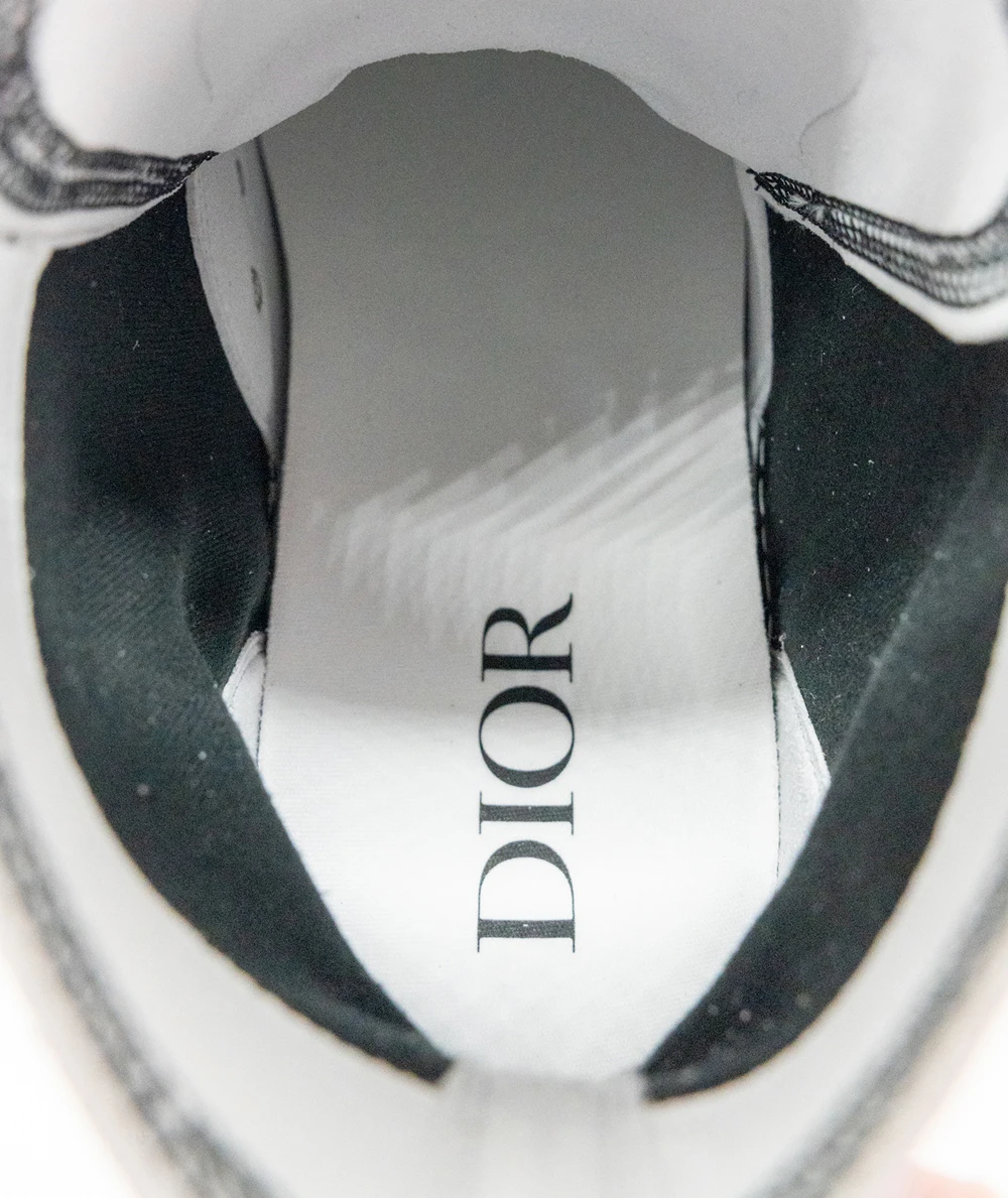 Dior Size 44 Black Nylon and Leather B23 High Top Sneakers