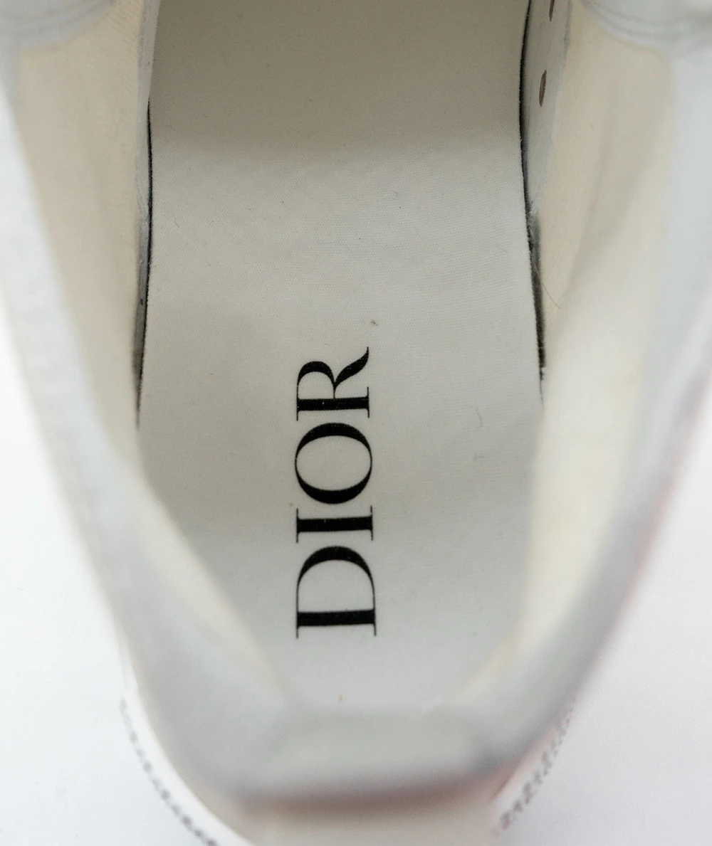 Dior Size 44 White Canvas and PVC B23 High Top Sneakers