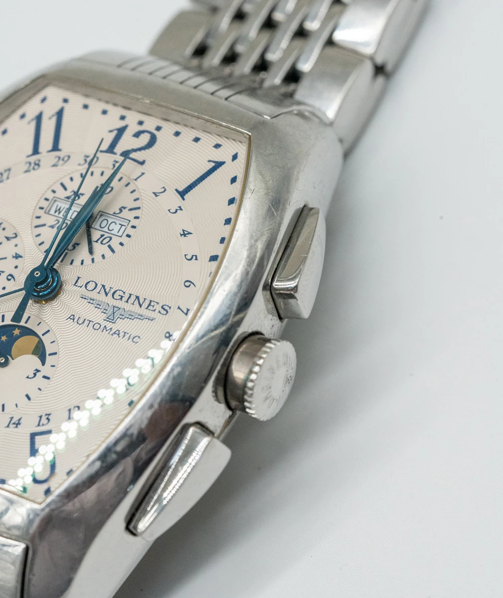 Longines Evidenza L2.688.4.78.6 Chronograph Calendar Stainless Steel Bracelet Watch