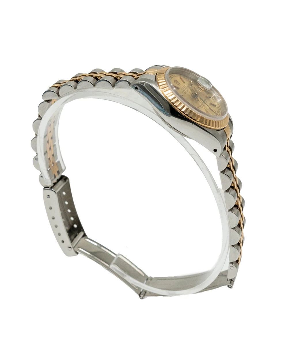 Rolex 26mm Lady-Datejust 69173 Champagne Dial TT Jubilee Bracelet Automatic Womens Wristwatch