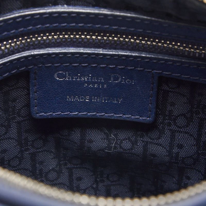Christian Dior Lady Dior medium Navy color Cannage Lambskin