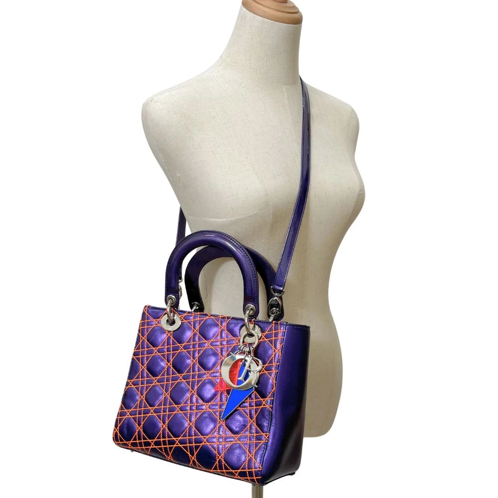 Christian Dior Lady Dior  Anselm Lime Cannage Leather