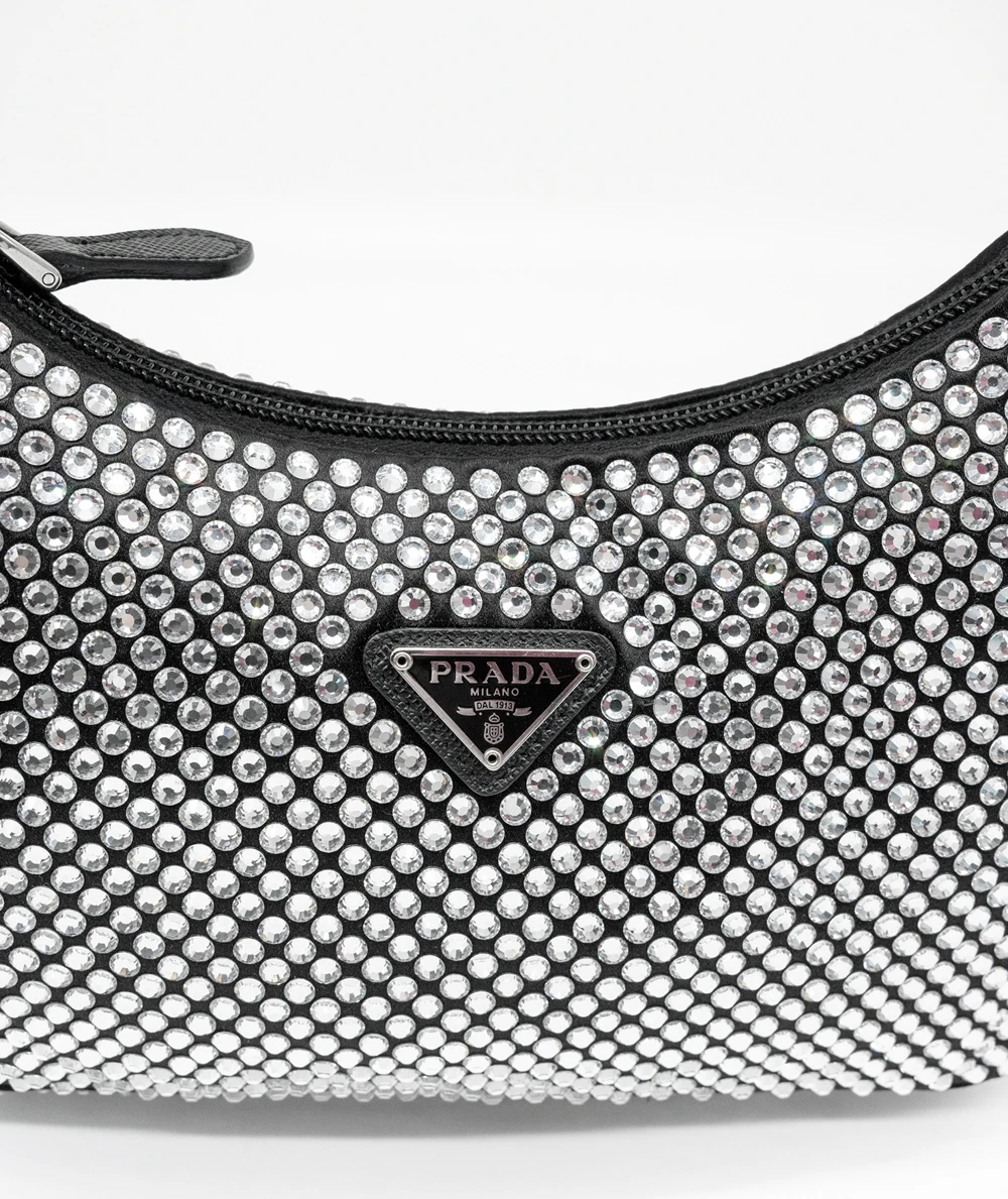 Prada Re-Edition 2000 Crystal Embellished Shoulder Bag