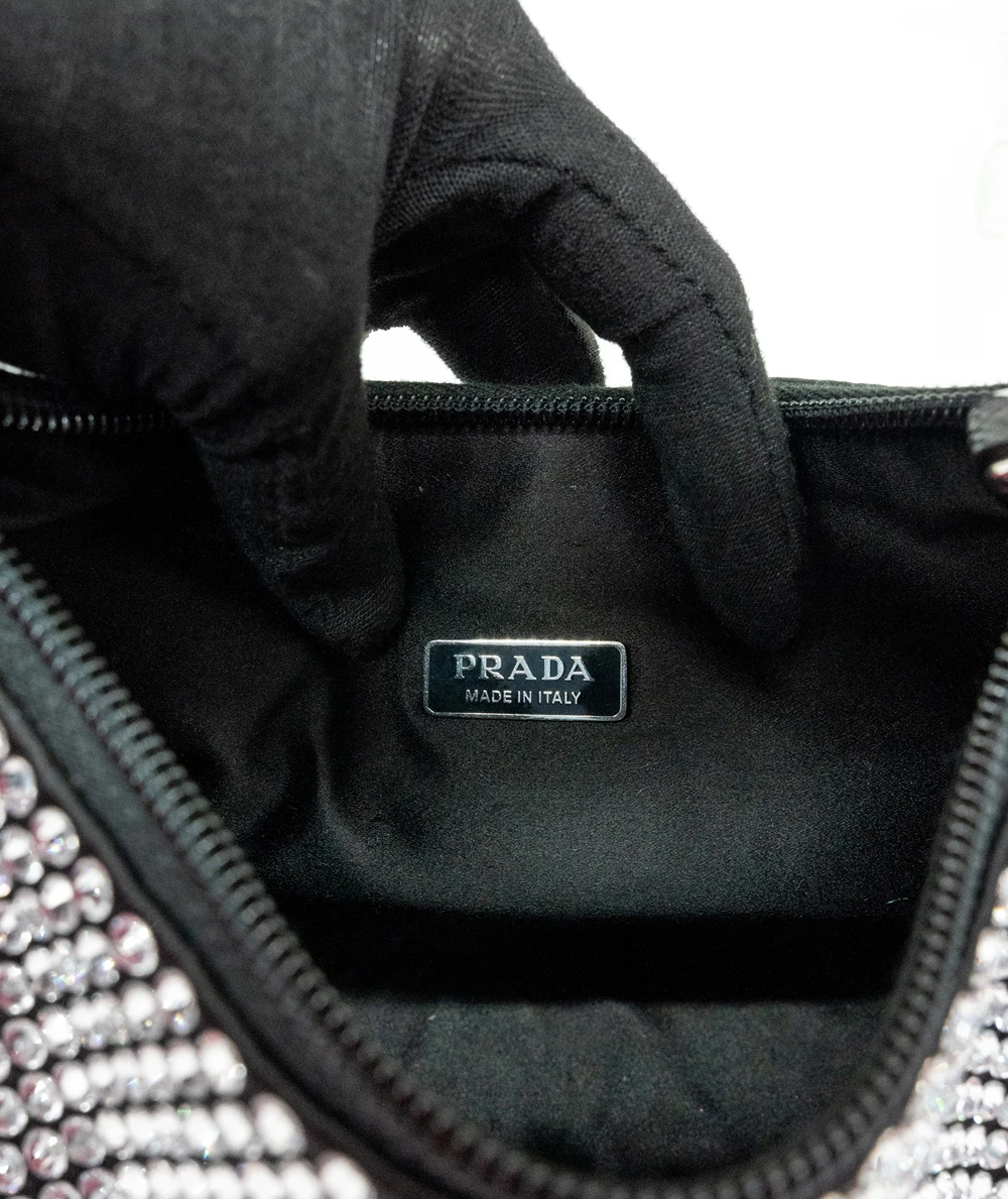 Prada Re-Edition 2000 Crystal Embellished Shoulder Bag