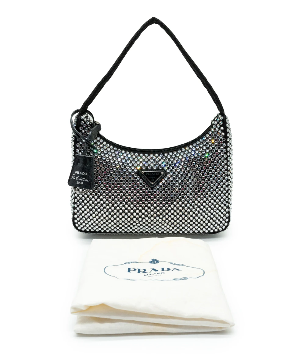 Prada Re-Edition 2000 Crystal Embellished Shoulder Bag