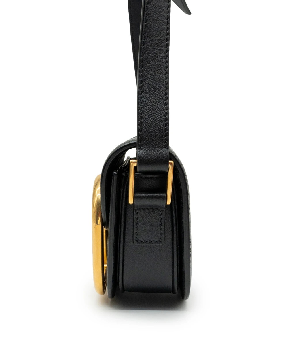 Valentino Garavani Black Calfskin Small Supervee Crossbody Bag