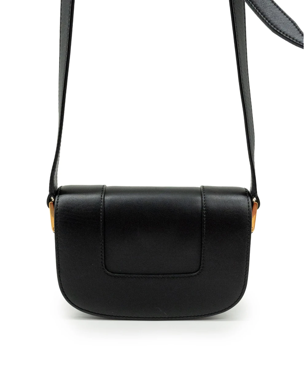 Valentino Garavani Black Calfskin Small Supervee Crossbody Bag