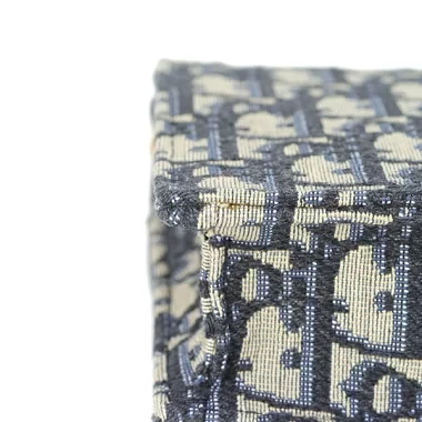Dior Saddle Wallet on Chain in Blue Dior Oblique Jacquard