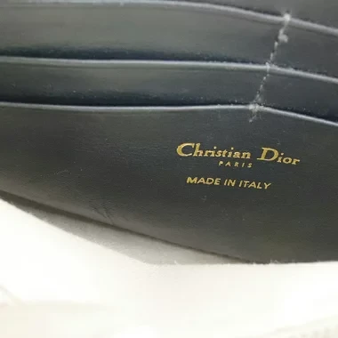 Dior Saddle Wallet on Chain in Blue Dior Oblique Jacquard