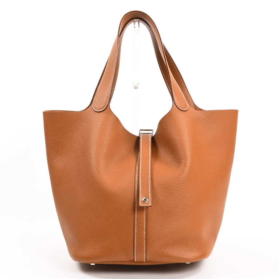 Hermes 2009 (Stamp M) Picotin Rock GM Gold Color Handbag with Palladium Hardware
