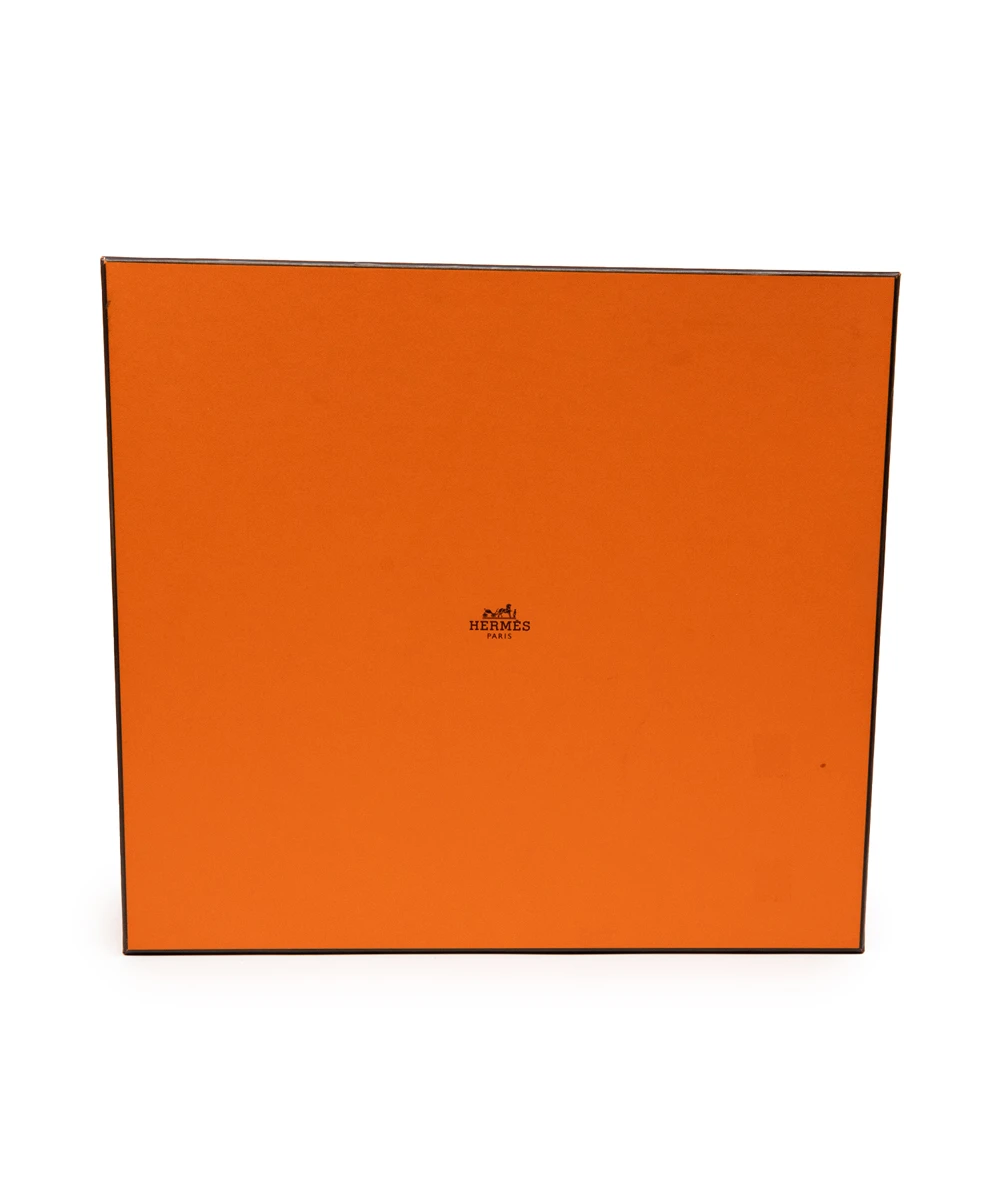 Hermes 2023 (Stamp B) Bicolor Orange Canvas and Biscuit Negonda Leather Garden Party Size 30 TPM Bag with Palladium Hardware