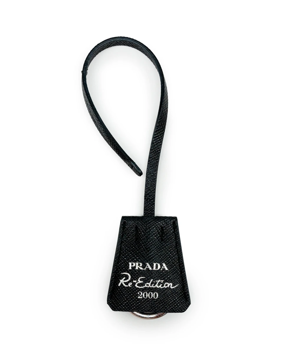 Prada Black  White Re-Edition 2000 Sequinned Mini Shoulder Bag