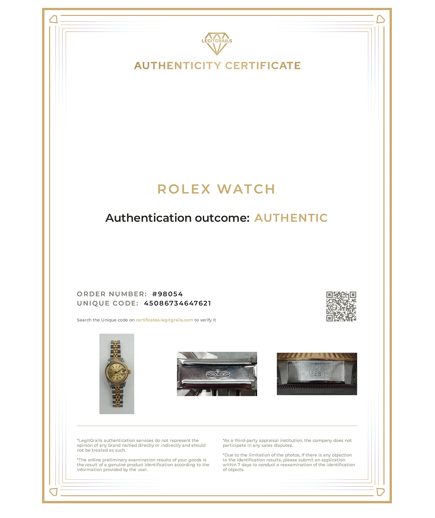 Rolex 26mm Lady-Datejust 69173 Champagne Dial TT Jubilee Bracelet Automatic Womens Wristwatch