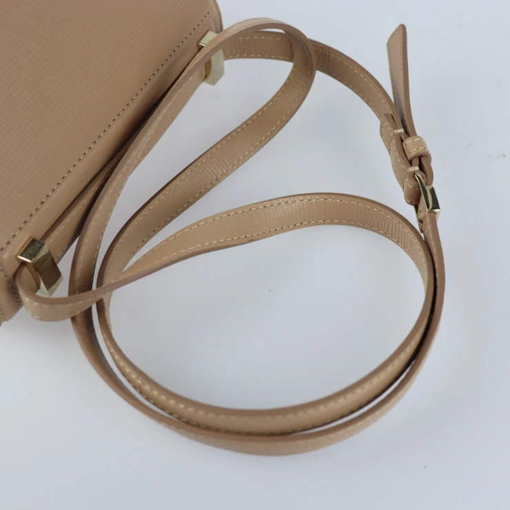 Givenchy Beige Leather Mini Pandora Box Shoulder Bag