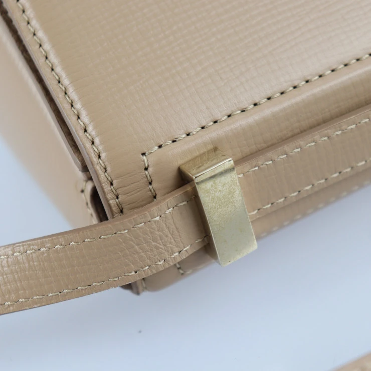 Givenchy Beige Leather Mini Pandora Box Shoulder Bag